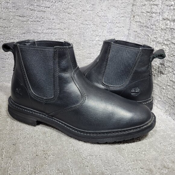 Timberland Earthkeepers Mens Size US 10 Black Pull On Chelsea Leather Boot Shoes - Picture 7 of 10